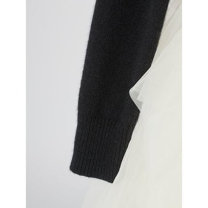 スナイデル SNIDEL タックチュールスカートニットセットワンピース （BLK）｜詳細画像