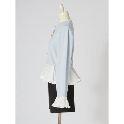 スナイデル SNIDEL フリルカラー金ボタンニットプルオーバー （LBLU）｜詳細画像