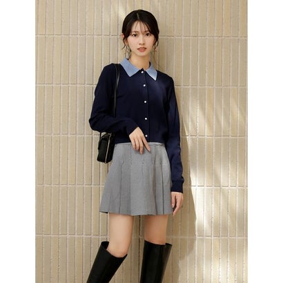 スナイデル SNIDEL ランダムプリーツミニスカショーパン （GRY）｜詳細画像