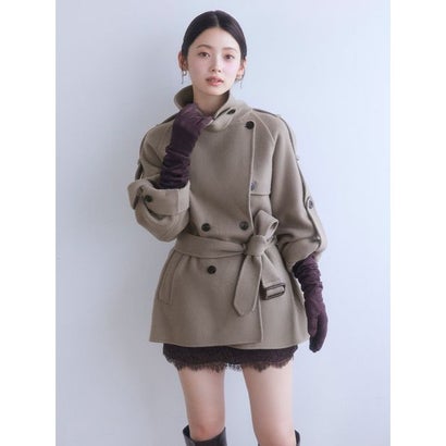 【HIGH QUALITY】レーストリムサテンミニスカショーパン （BRW）｜詳細画像