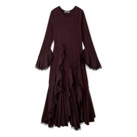 レーストリムラッフルカットワンピース （BRW）