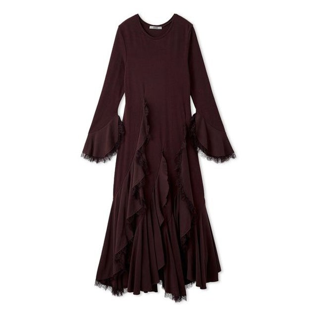 レーストリムラッフルカットワンピース （BRW）