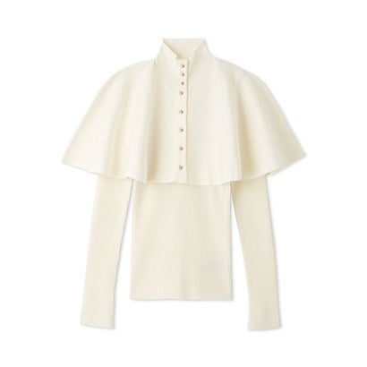 ケープセットリブニットプルオーバー （IVR）｜詳細画像