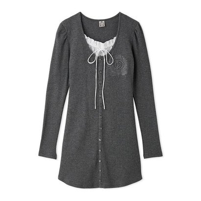 【SNIDEL/Juicy Couture】サーマルレイヤードワンピース （PNK）｜詳細画像