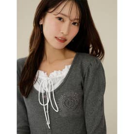 【SNIDEL/Juicy Couture】サーマルレイヤードワンピース （GRY）