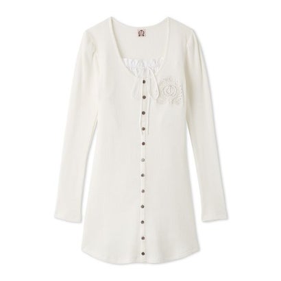 【SNIDEL/Juicy Couture】サーマルレイヤードワンピース （OWHT）｜詳細画像