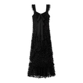 【SNIDEL/Juicy Couture】フェザーチュールワンピース （BLK）