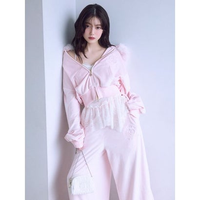 【SNIDEL/Juicy Couture】ベロアトラックパンツ （LGRY）｜詳細画像