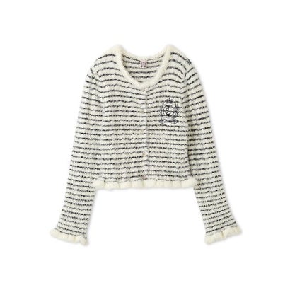 【SNIDEL/Juicy Couture】フェザーケーブルカーディガン （LBLU）｜詳細画像