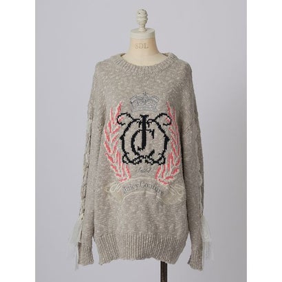 【SNIDEL/Juicy Couture】ジャガードチュールリボンニットワンピース （OWHT）｜詳細画像