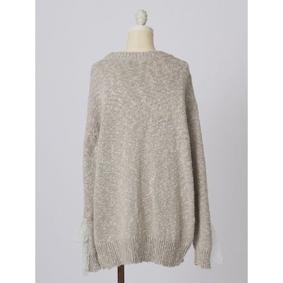 【SNIDEL/Juicy Couture】ジャガードチュールリボンニットワンピース （OWHT）｜詳細画像
