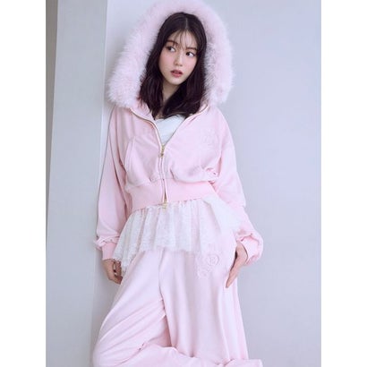 【SNIDEL/Juicy Couture】ベロアファーフーディー （PNK）｜詳細画像