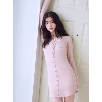 スナイデル SNIDEL 【SNIDEL/Juicy Couture】サーマルレイヤードワンピース （PNK）｜詳細画像