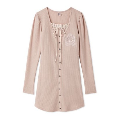 スナイデル SNIDEL 【SNIDEL/Juicy Couture】サーマルレイヤードワンピース （OWHT）｜詳細画像