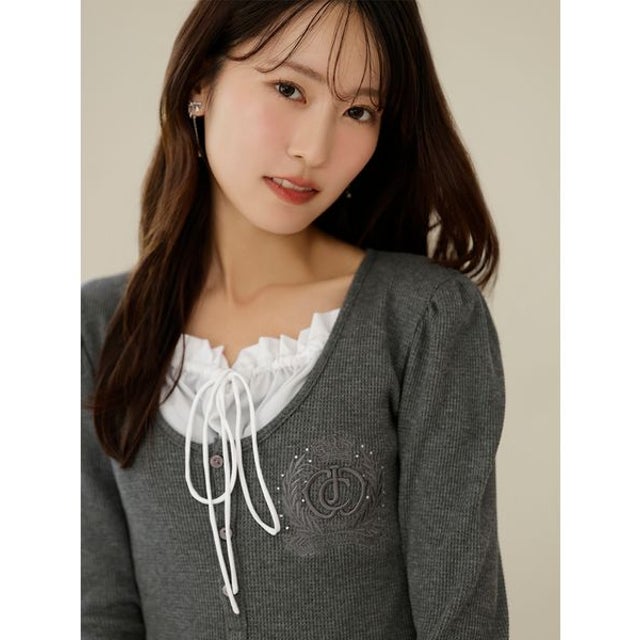 【SNIDEL/Juicy Couture】サーマルレイヤードワンピース （GRY）