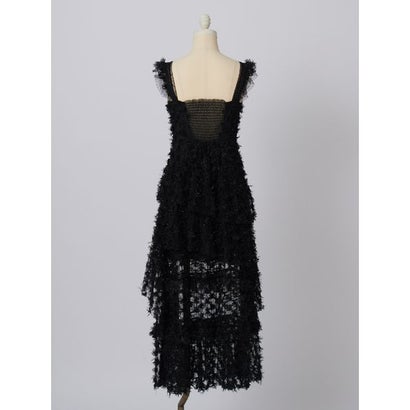 スナイデル SNIDEL 【SNIDEL/Juicy Couture】フェザーチュールワンピース （BLK）｜詳細画像