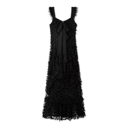 スナイデル SNIDEL 【SNIDEL/Juicy Couture】フェザーチュールワンピース （BLK）｜詳細画像
