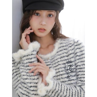 スナイデル SNIDEL 【SNIDEL/Juicy Couture】フェザーケーブルカーディガン （OWHT）｜詳細画像