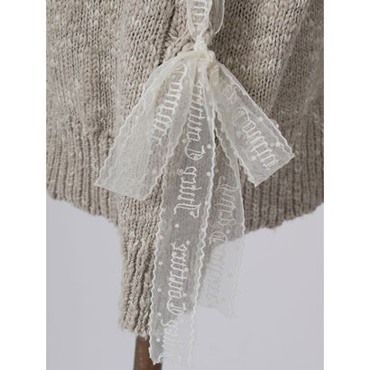 スナイデル SNIDEL 【SNIDEL/Juicy Couture】ジャガードチュールリボンニットワンピース （OWHT）｜詳細画像