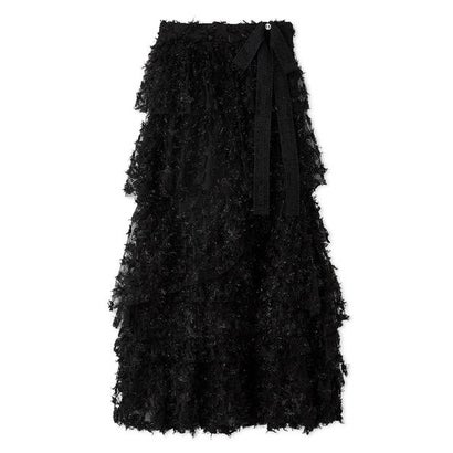 スナイデル SNIDEL 【SNIDEL/Juicy Couture】フェザーチュールスカート （BLK）｜詳細画像