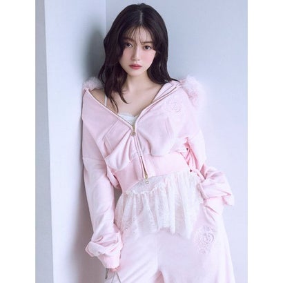 【SNIDEL/Juicy Couture】ベロアファーフーディー （PNK）｜詳細画像