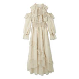 スカラップフリルロングワンピース （IVR）