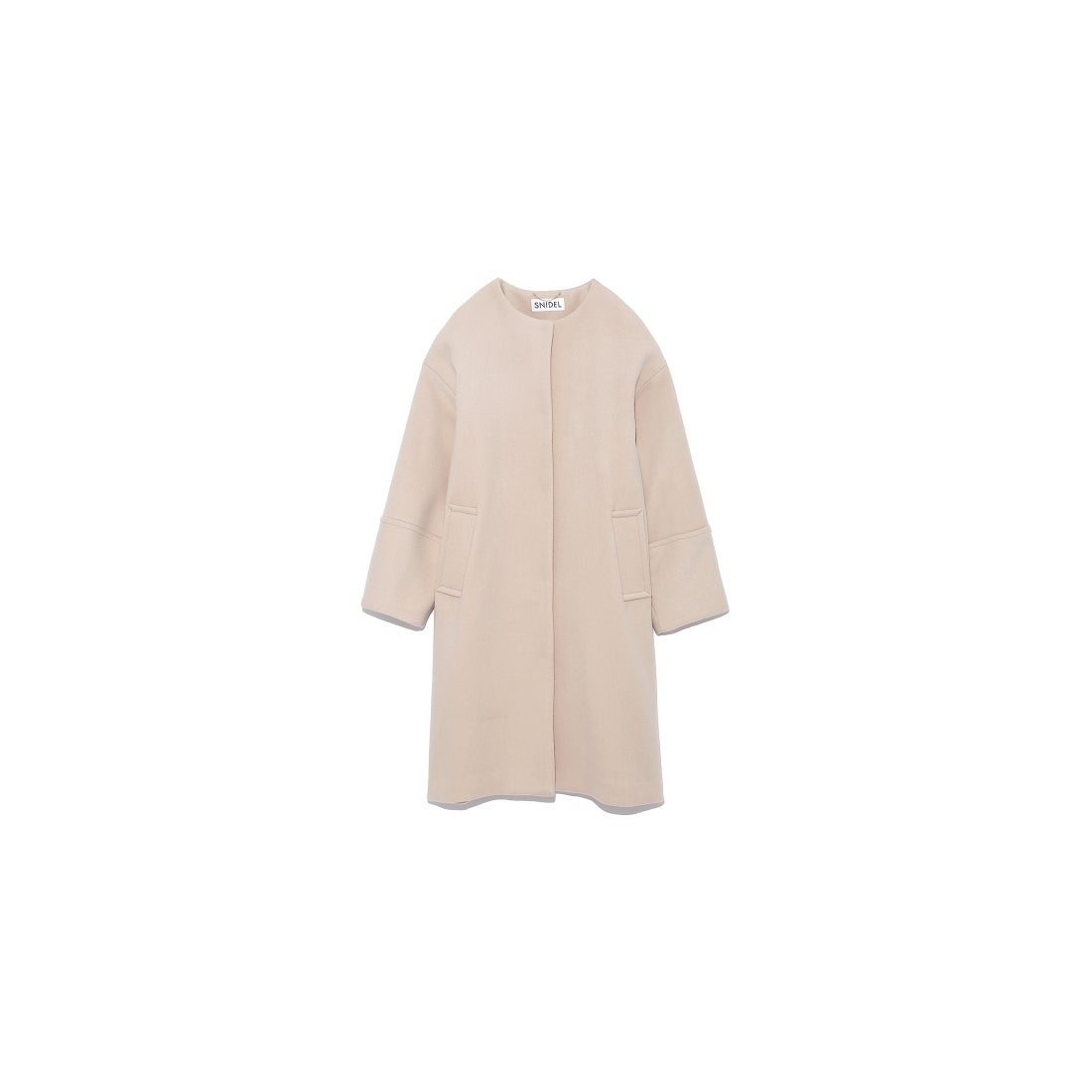 SNIDEL ノーカラーロングコート ベージュ -ファッション通販 FASHION 