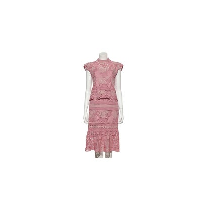 SNIDEL レースフリルブラウス ピンク -ファッション通販 FASHION WALKER