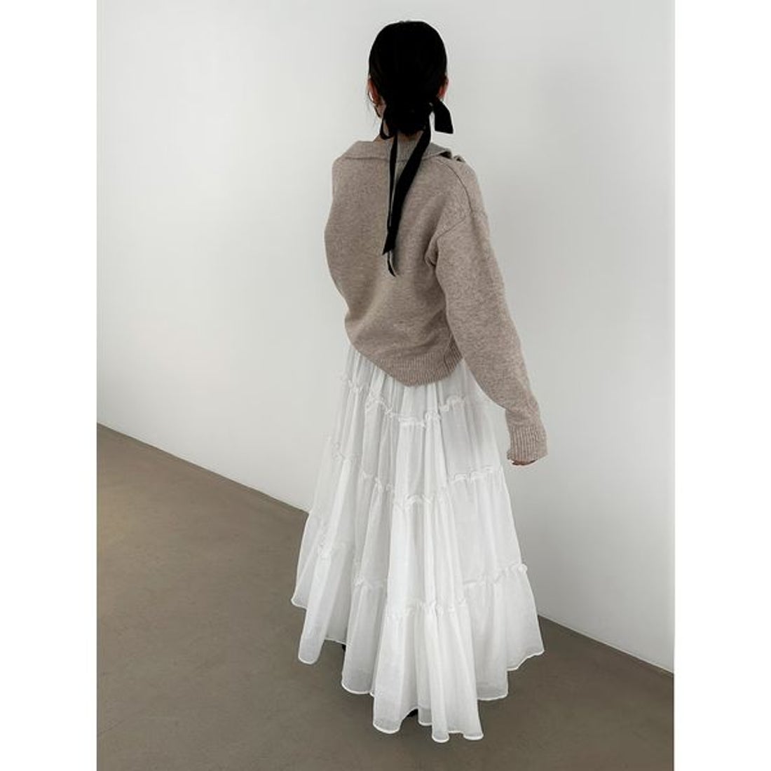 スナイデル SNIDEL ティアードボリュームスカート （WHT 