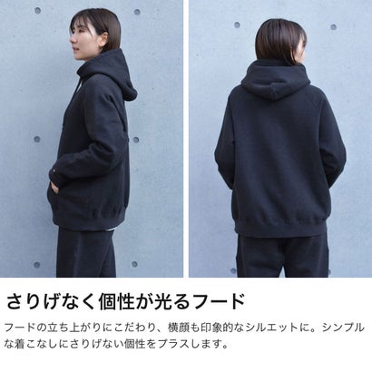 パーカー メンズ レディース ブランド 秋冬 スウェット フーディー ロゴ ワンポイント リサイクル コットン アウトドア Recycled Cotton Hoodie SW-25SU404 （M.GREY）｜詳細画像