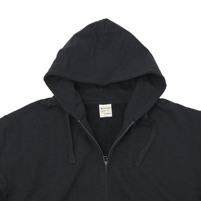 パーカー メンズ レディース おしゃれ ジップアップ フーディー スウェット ロゴ ワンポイント リサイクル コットン Recycled Cotton Zip Up Parka SW-25SU402 （BLACK）｜詳細画像
