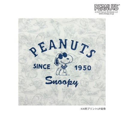 スヌーピー SNOOPY PEANUTS 天竺 総柄 Tシャツ 半袖 カットソー （A-ネイビー）｜詳細画像