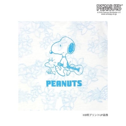 スヌーピー SNOOPY PEANUTS 天竺 総柄 Tシャツ 半袖 カットソー （A-Lオレンジ）｜詳細画像