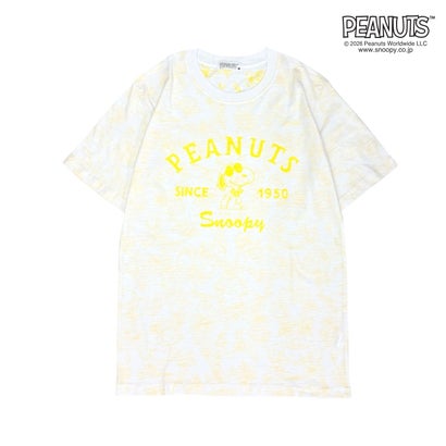 スヌーピー SNOOPY PEANUTS 天竺 総柄 Tシャツ 半袖 カットソー （B-サックス）｜詳細画像