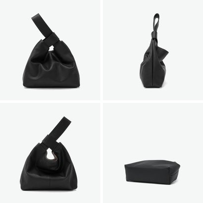 トートバッグ メンズ レディース 本革 牛革 レザー 軽量 ミニ トート ハンドバッグ 小さめ シンプル きれいめ 上品 ワンマイルバッグ A5 CLAUDIO ワンハンドルバッグ SOX029 （BLACK）｜詳細画像
