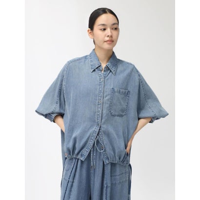 クローブ CLOVE 【大人気アイテム入荷！/ セットアップ可能】ドロストテンセルデニムシャツ （ブラック）｜詳細画像