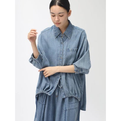 クローブ CLOVE 【大人気アイテム入荷！/ セットアップ可能】ドロストテンセルデニムシャツ （ブラック）｜詳細画像