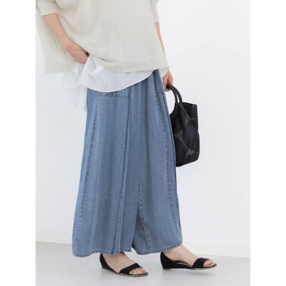 【7/21 9:00まで】【大人気アイテム入荷！/ セットアップ可能】テンセルデニムワイドパンツ （ブルー P）｜詳細画像