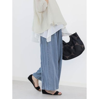 【7/21 9:00まで】【大人気アイテム入荷！/ セットアップ可能】テンセルデニムワイドパンツ （ブルー P）｜詳細画像