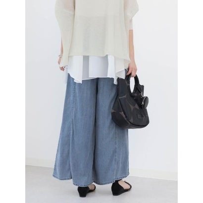【7/21 9:00まで】【大人気アイテム入荷！/ セットアップ可能】テンセルデニムワイドパンツ （ブルー P）｜詳細画像