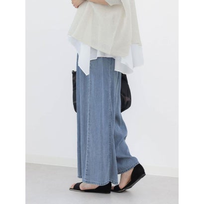 【7/21 9:00まで】【大人気アイテム入荷！/ セットアップ可能】テンセルデニムワイドパンツ （ブルー P）｜詳細画像