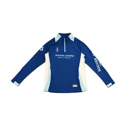 サッカージャンキー soccer junky フットサル TRAPS LETTER ストレッチスムースプロトレ HALF-ZIP SJ26D22 （57 ブルー）｜詳細画像