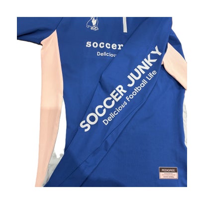 サッカージャンキー soccer junky フットサル TRAPS LETTER ストレッチスムースプロトレ HALF-ZIP SJ26D22 （2 ブラック）｜詳細画像