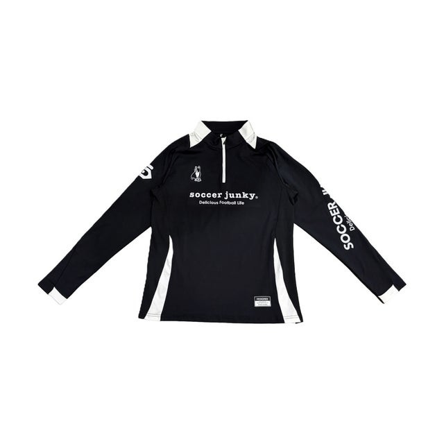 フットサル TRAPS LETTER ストレッチスムースプロトレ HALF-ZIP SJ26D22 （2 ブラック）