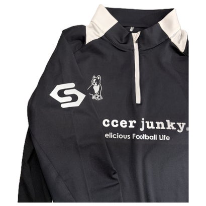 サッカージャンキー soccer junky フットサル TRAPS LETTER ストレッチスムースプロトレ HALF-ZIP SJ26D22 （1 ホワイト）｜詳細画像