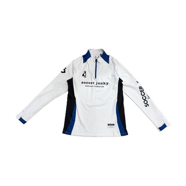 フットサル TRAPS LETTER ストレッチスムースプロトレ HALF-ZIP SJ26D22 （1 ホワイト）