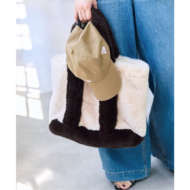 《WEB限定 / 追加2予約》ECO FUR TOTE / エコファートート（ブラウン）