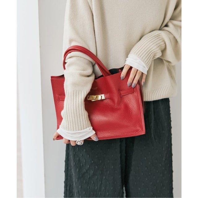 《新色有り/ 追加3予約》VIOLAd’ORO イタリアンWフェイスレザートートバッグM （レッド）