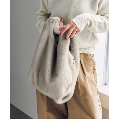《予約》Spick & Span ECO FUR SHOPPER BAG（ベージュ A）｜詳細画像