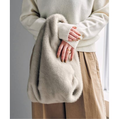《予約》Spick & Span ECO FUR SHOPPER BAG（ベージュ A）｜詳細画像